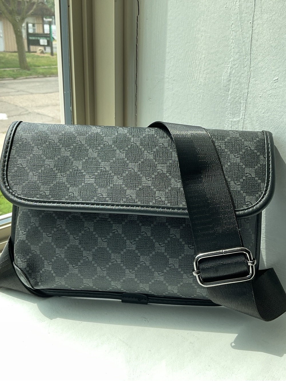 Monogram Crossbody Bag with Adjustable Strap